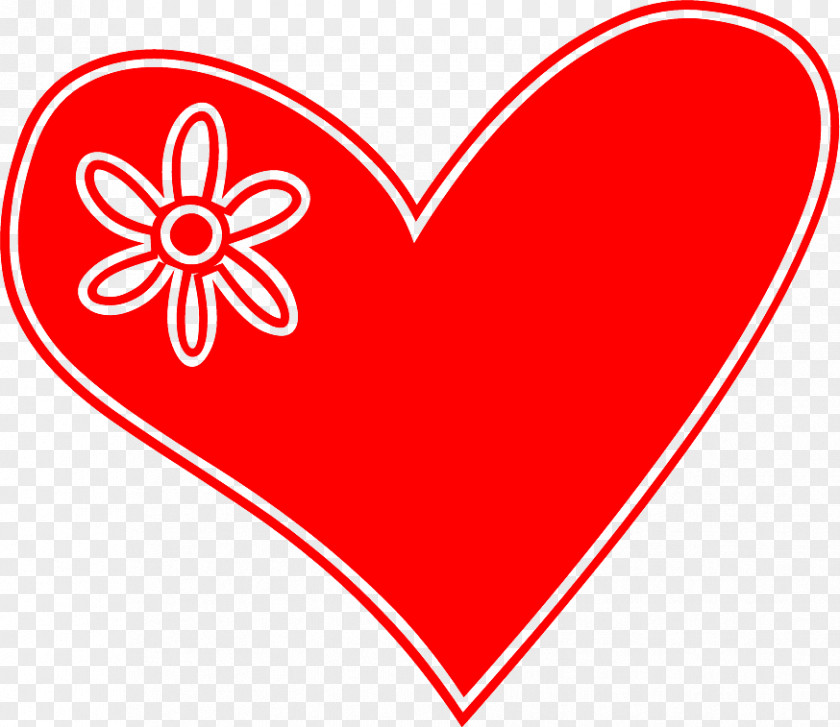 Heart With Flower In Love Transparent Clip Art PNG