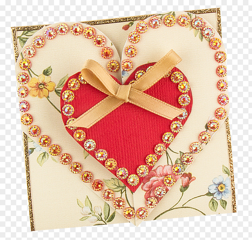 Heart Gratis Greeting & Note Cards Template PNG