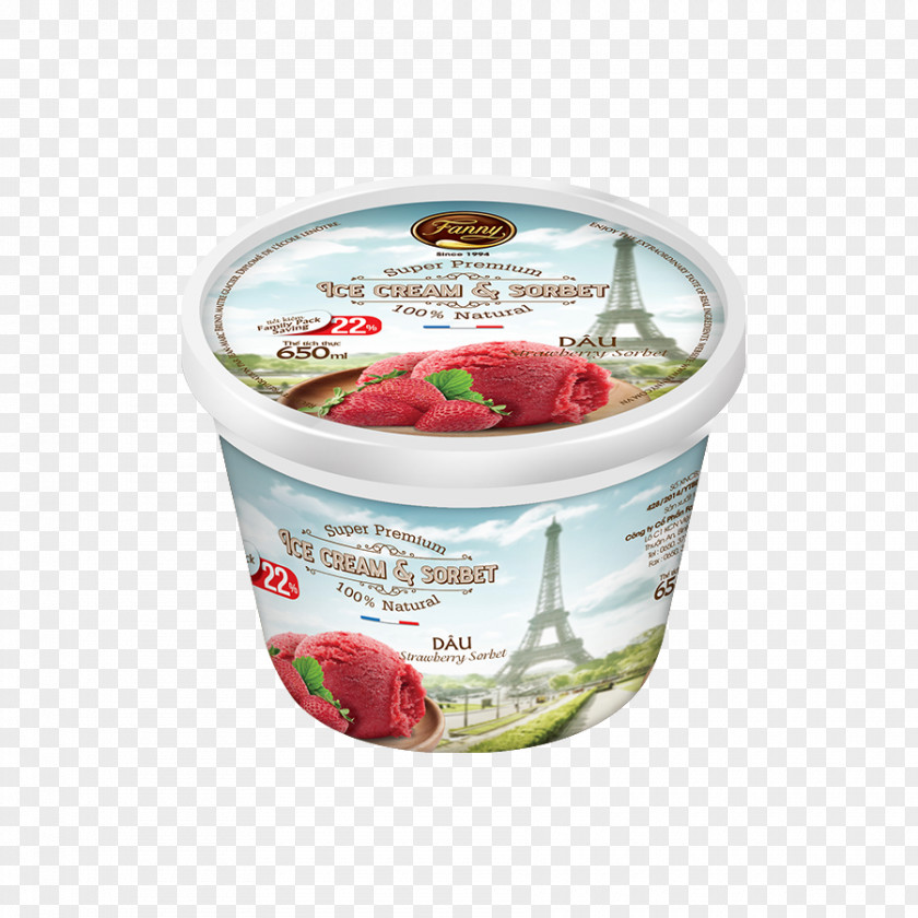 Strawberry Ice Cream Sorbet Milk PNG