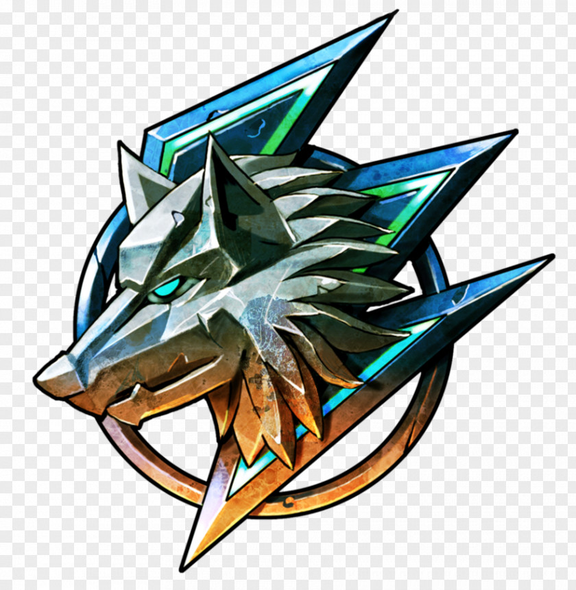 Wolf DeviantArt Logo Emblem Gray PNG