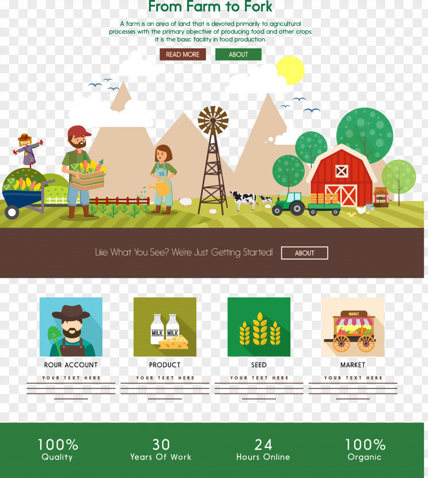 Creative Farm Agriculture Poster PNG