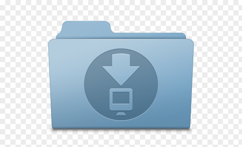Downloads Folder Blue Brand Font PNG