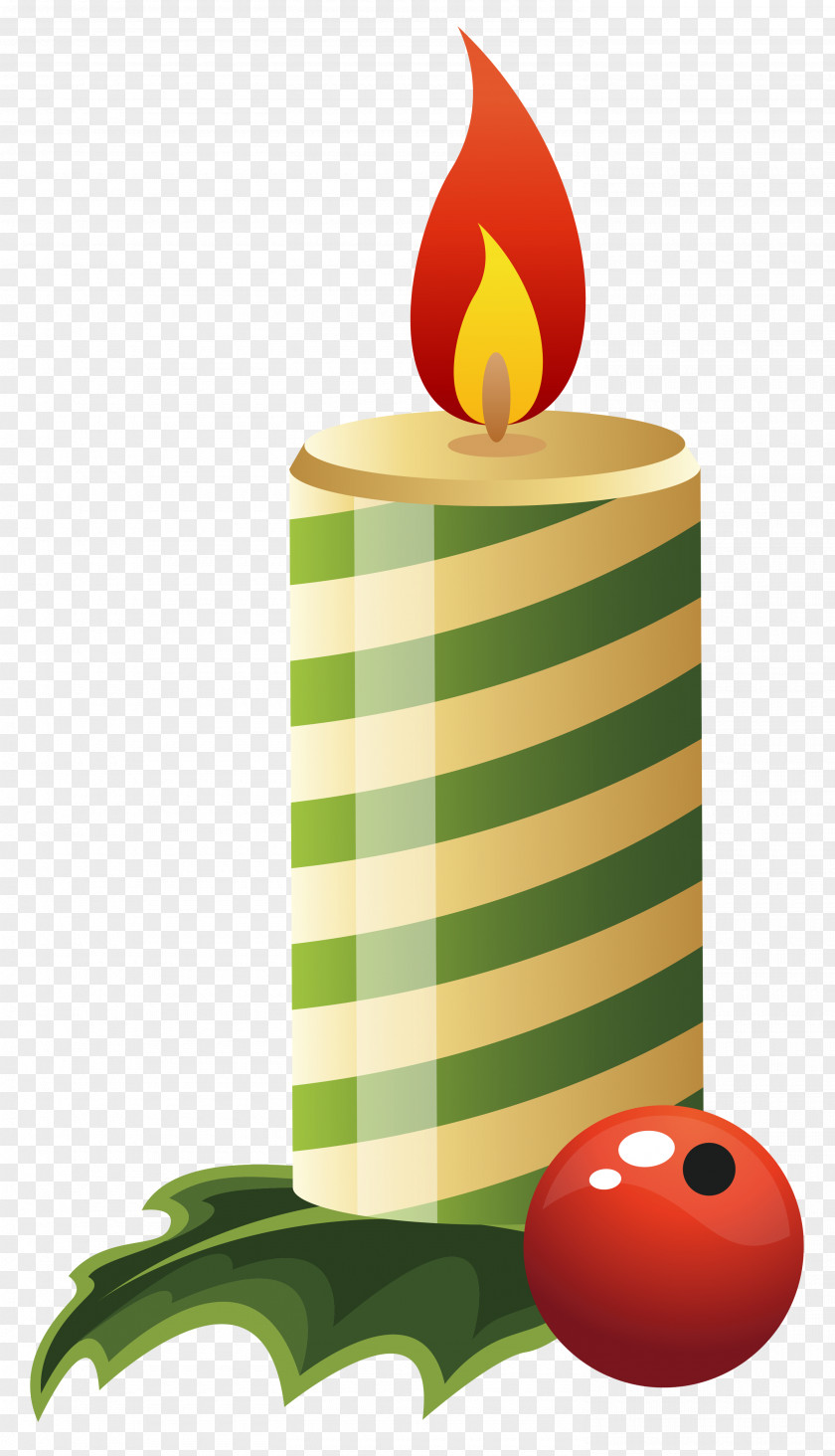Green Christmas Candle Clipart Image Clip Art PNG