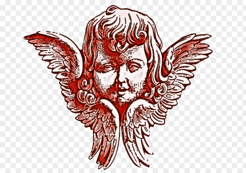 Head Wing Drawing Tattoo Angel PNG