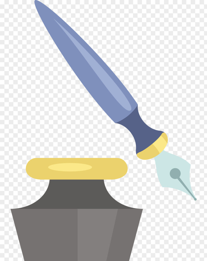 Inkwell Throwing Knife Digital Art Logo PNG
