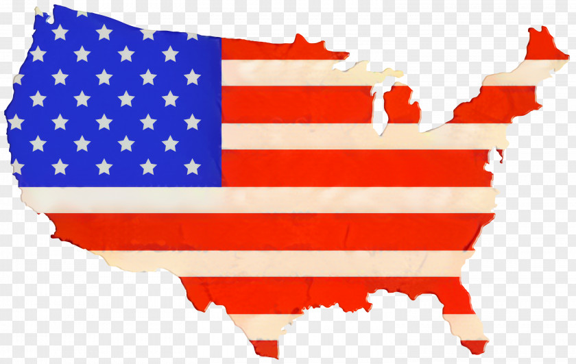 Map Us State Flag Cartoon PNG