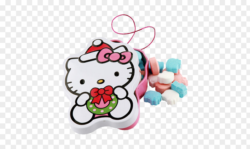 Christmas Hello Kitty Tree Candy Wreath PNG