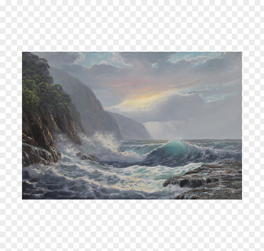 Seascape Imagine: Artist Oil Painting PNG
