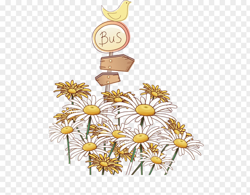 Chrysanthemum Stop Sign Download Illustration PNG