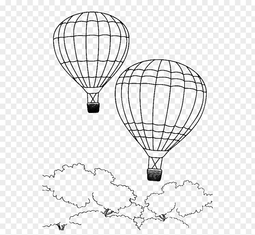 Hot Air Balloon Colouring Pages Coloring Book Drawing PNG