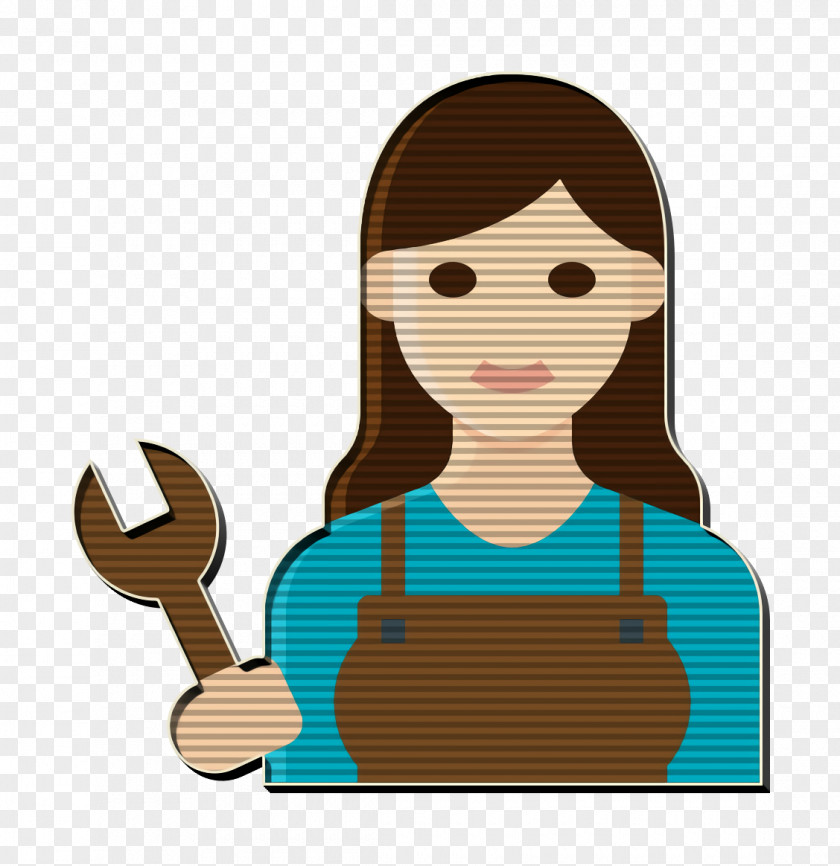 Occupation Woman Icon Professions And Jobs Mechanic PNG
