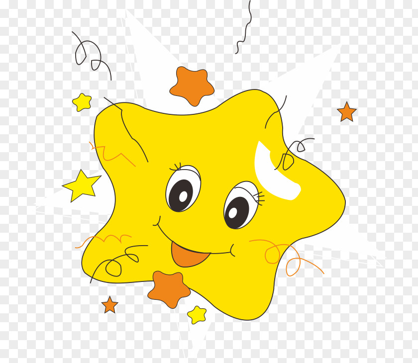 Smiling Star Smile Cartoon Animation PNG