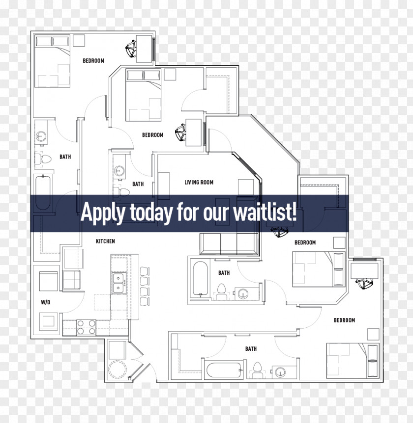 Bed Plan Floor Line PNG