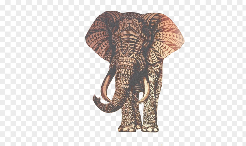 Boho Ganesha Elephant Drawing Printing PNG