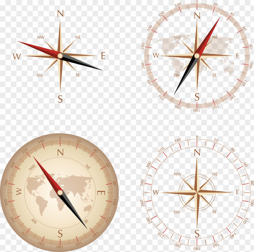 Compass Rose Navigation Icon PNG