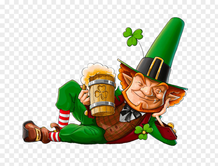 Drinking Beer Leprechaun Irish People Saint Patrick's Day Image Stock Photography PNG