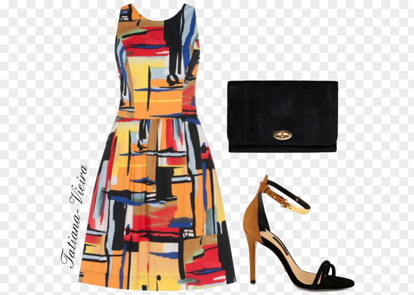 Plaid Skirt And High Heels Dress High-heeled Footwear Designer Full Cue PNG
