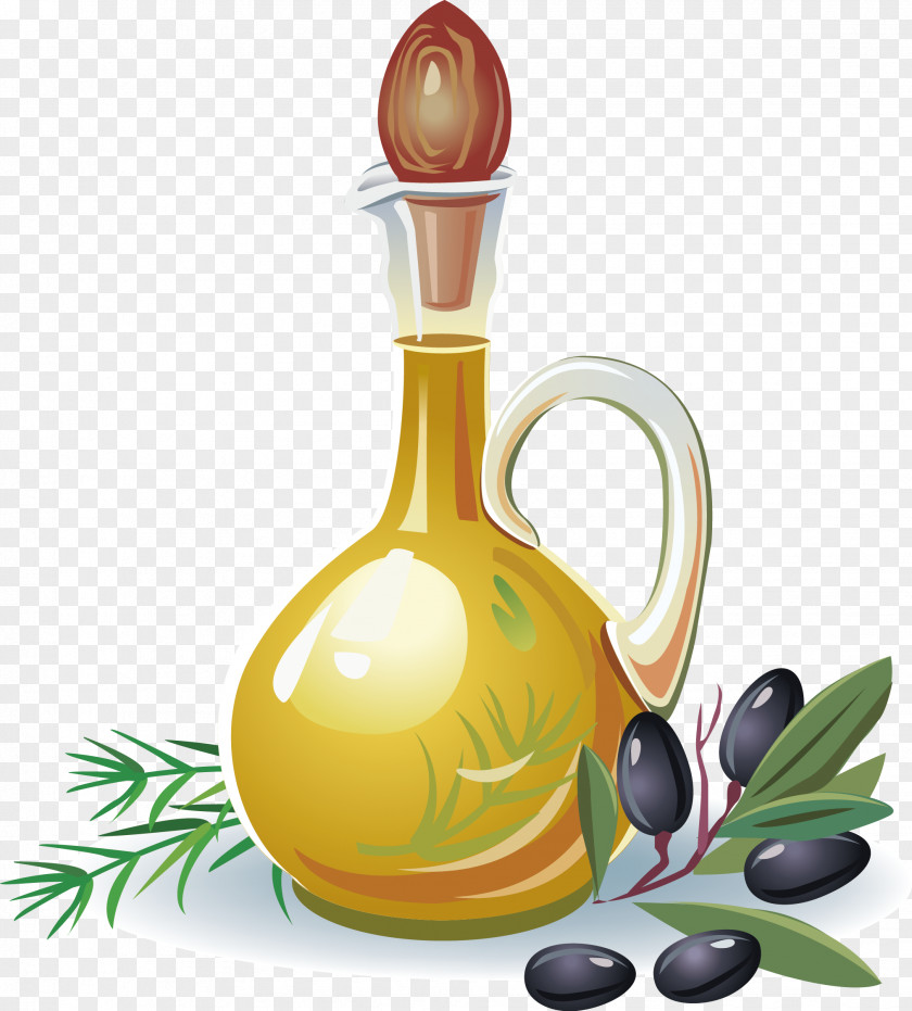Vector Olive Oil Pizza PNG