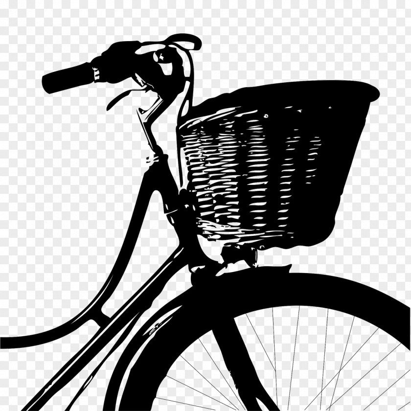 Vintage Cyclist Bicycle Baskets Wicker Cycling PNG