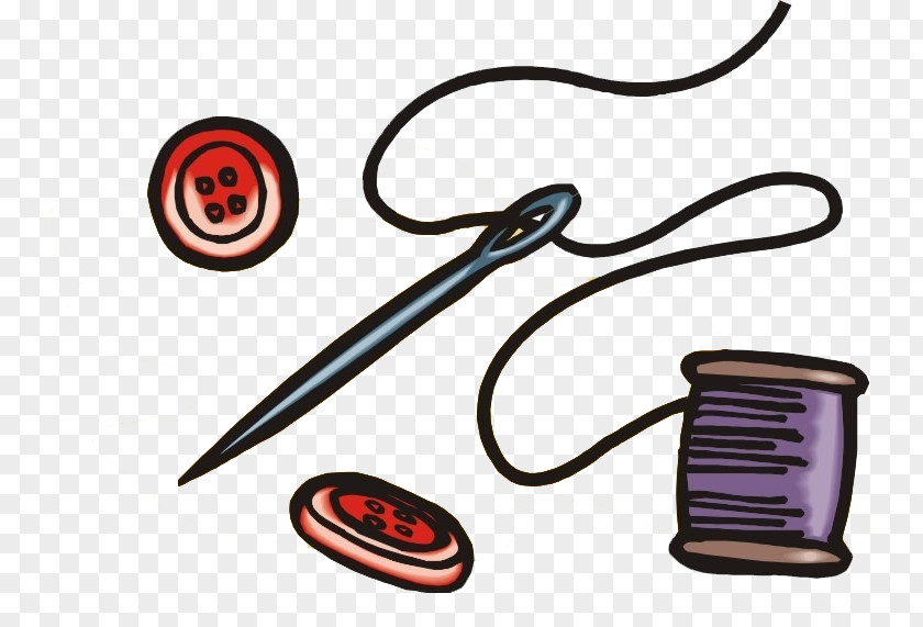 Buttons And Needle Vector Sewing Button PNG