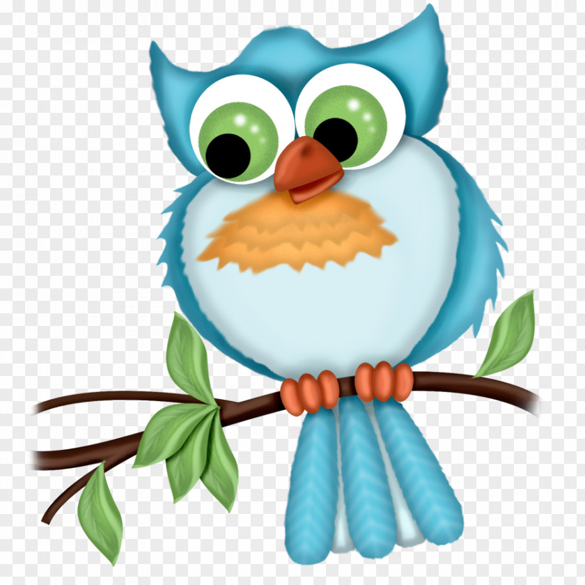 Owl On A Tree Branch Tawny Bird Clip Art PNG