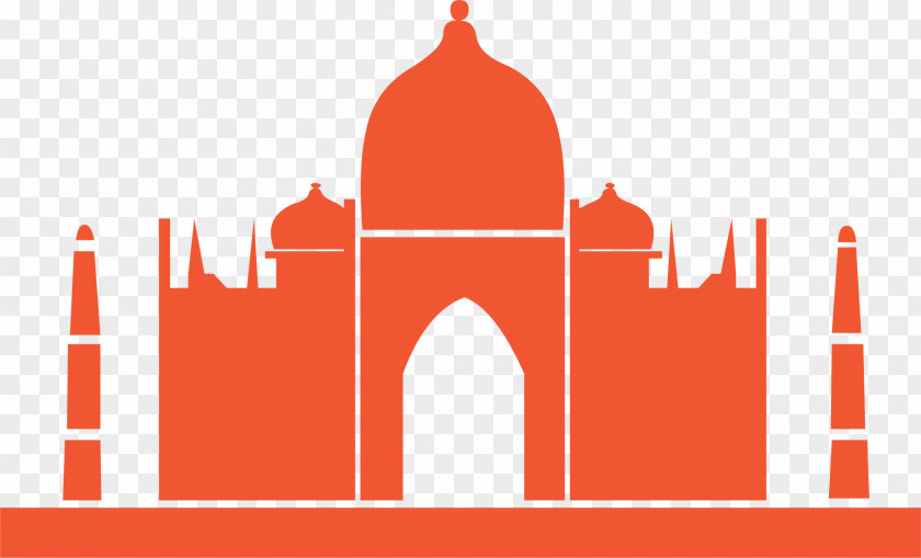 Orange Minimalist Church Wall Decal Mosque Sticker Islam PNG
