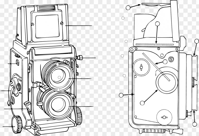 Vector Painted Camera Analysis Diagram PNG