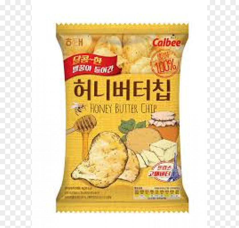 Butter Naan Honey Chips Potato Chip Calbee Haitai PNG