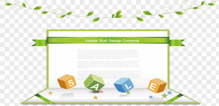 Creative Business Green Information Download Ribbon PNG