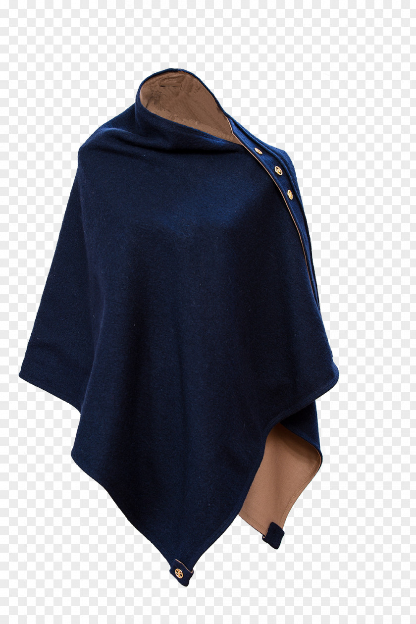 The Empty Box And Zeroth Maria Cobalt Blue Poncho Neck PNG