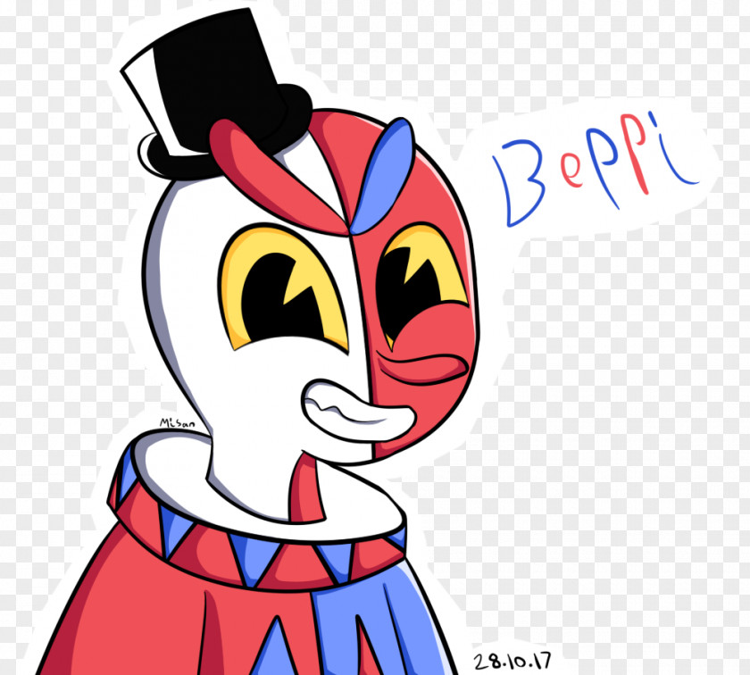 Clown Cuphead Cartoon Fan Art Drawing PNG