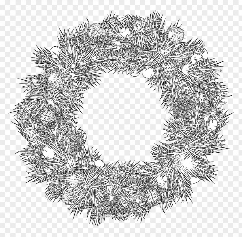 Twig Pine Family Christmas Decoration PNG