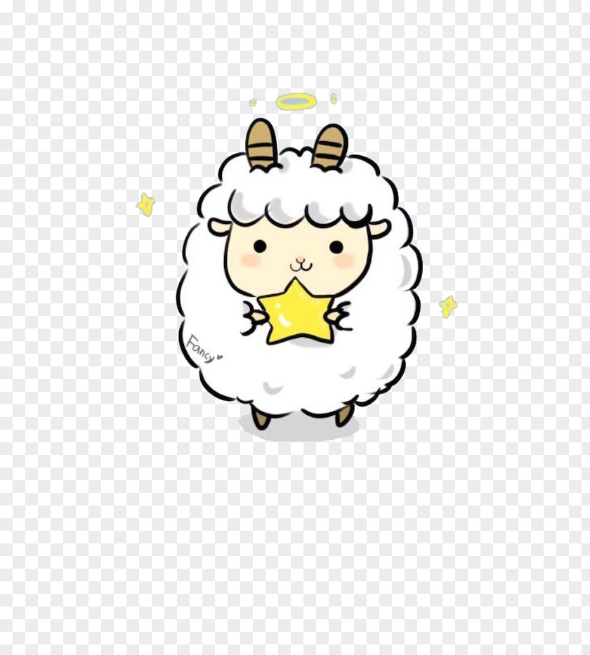 Cartoon Sheep Illustration PNG