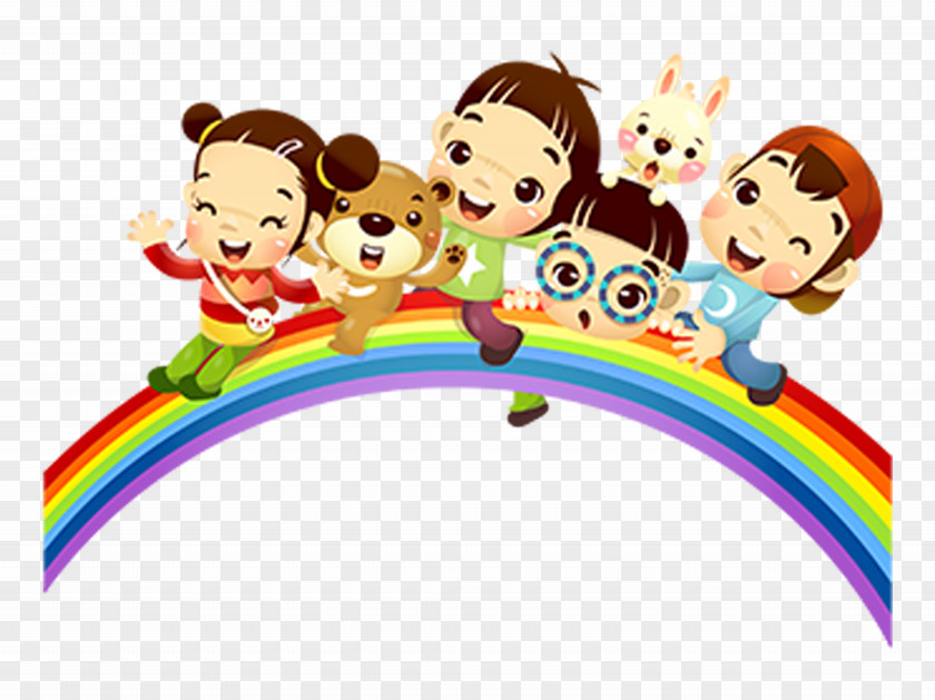 Children Play Child Rainbow Sticker Playground PNG