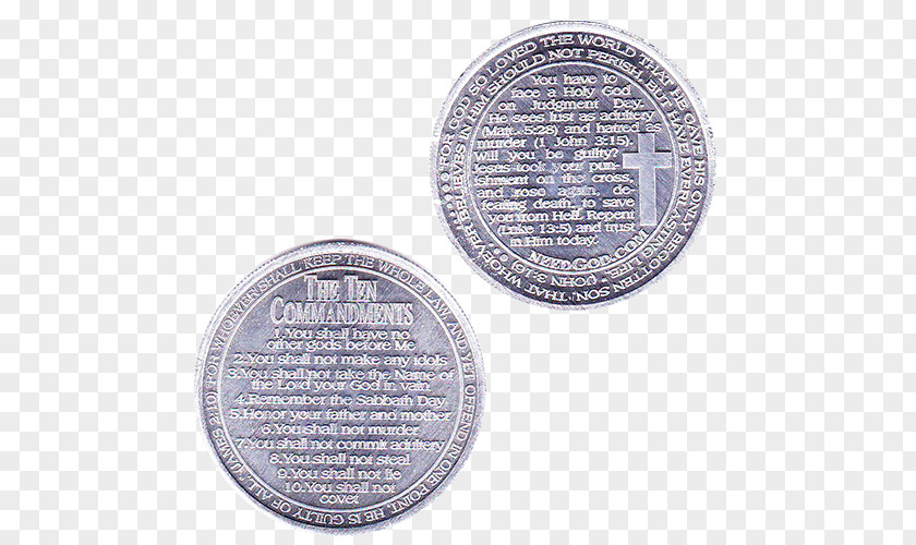 Coin Bible Ten Commandments The Gospel PNG