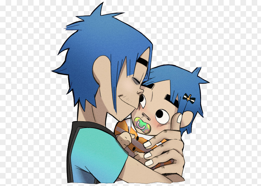 CRYING Woman 2-D Gorillaz Noodle Art Murdoc Niccals PNG