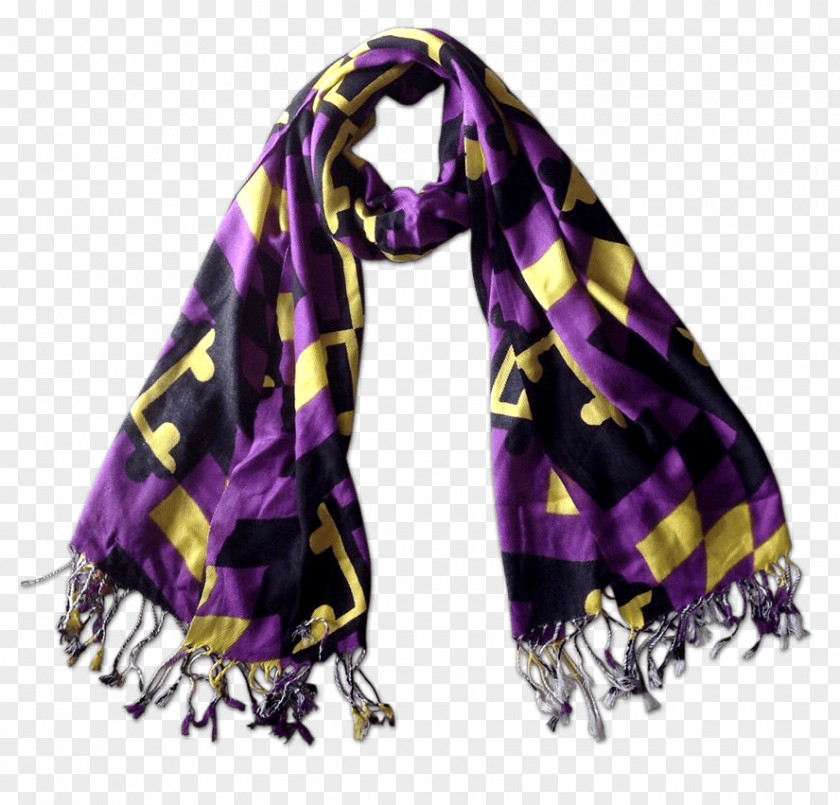 Purple Scarf Flag Of Maryland Gold PNG