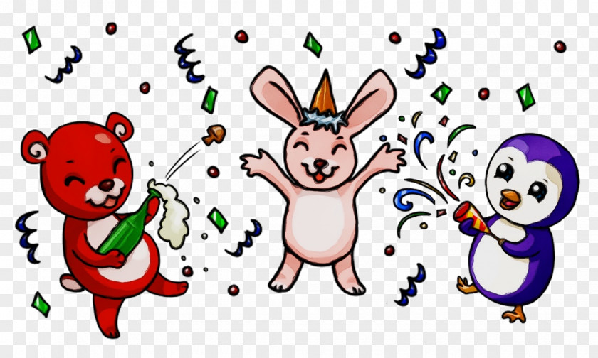 Cartoon Happy Rabbits And Hares Smile PNG