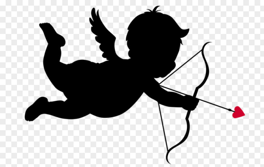 Cupid Silhouette Cherub Clip Art PNG