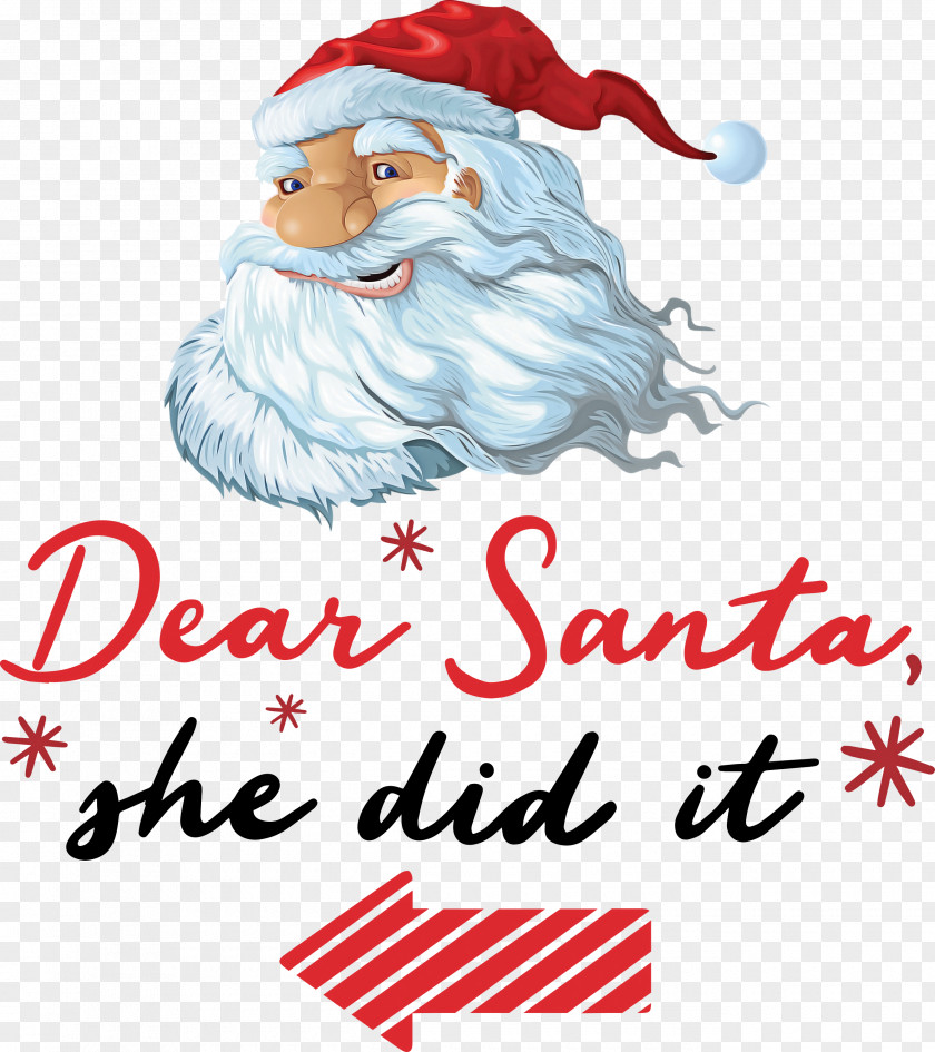 Dear Santa Claus Christmas PNG