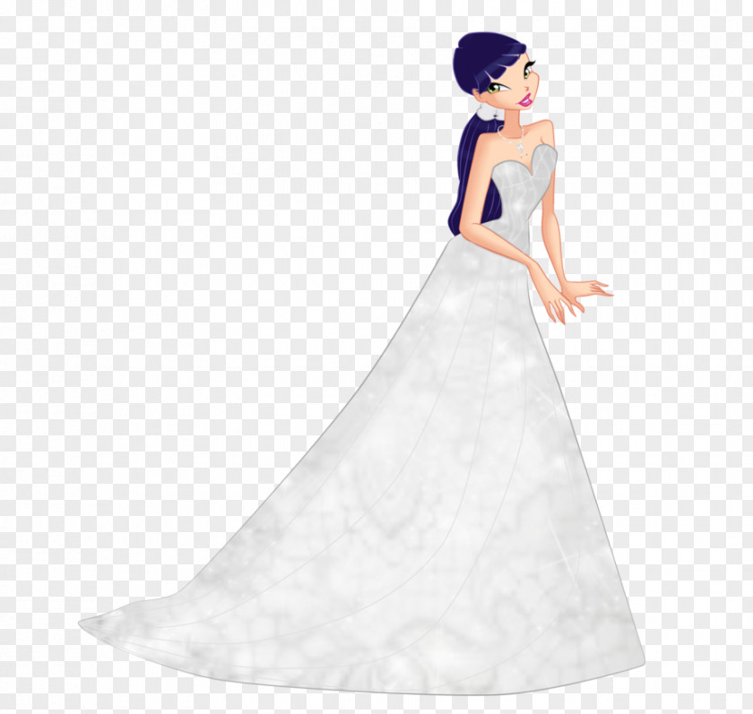 Dress Wedding Shoulder Party Gown PNG