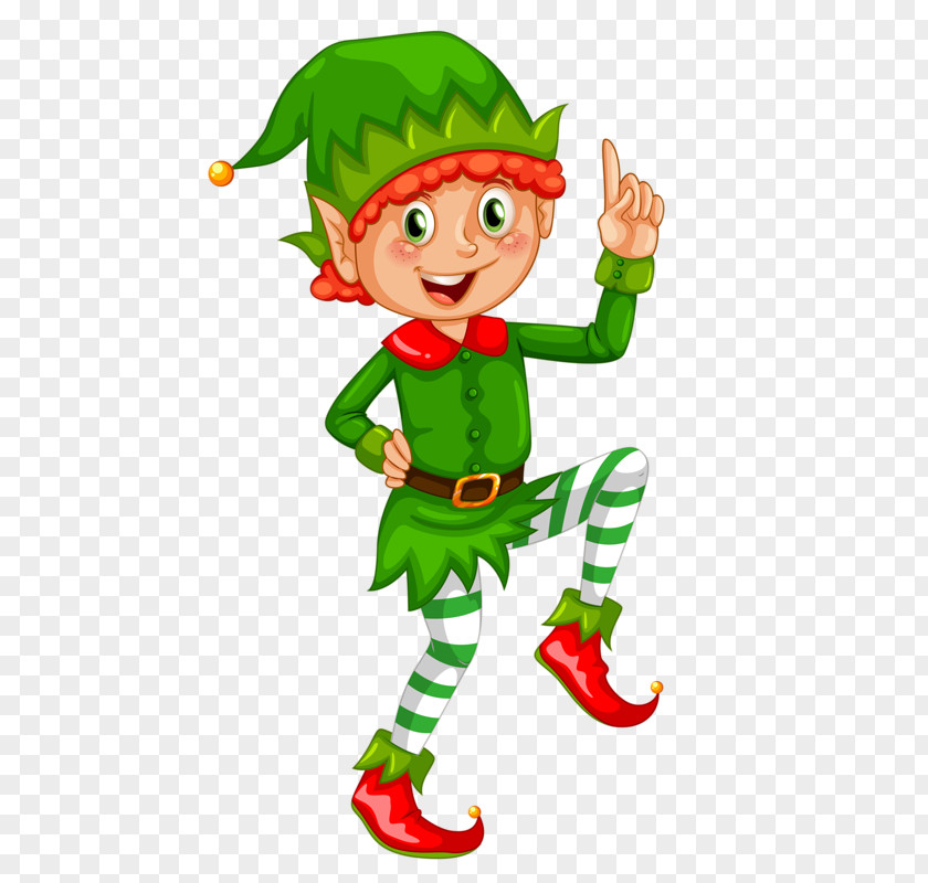 Green Elf Santa Claus Christmas Clip Art PNG