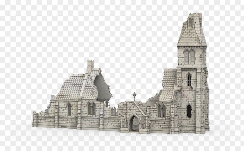 Ruined Castle On An Island Middle Ages Church Cathedral Medieval Architecture PNG