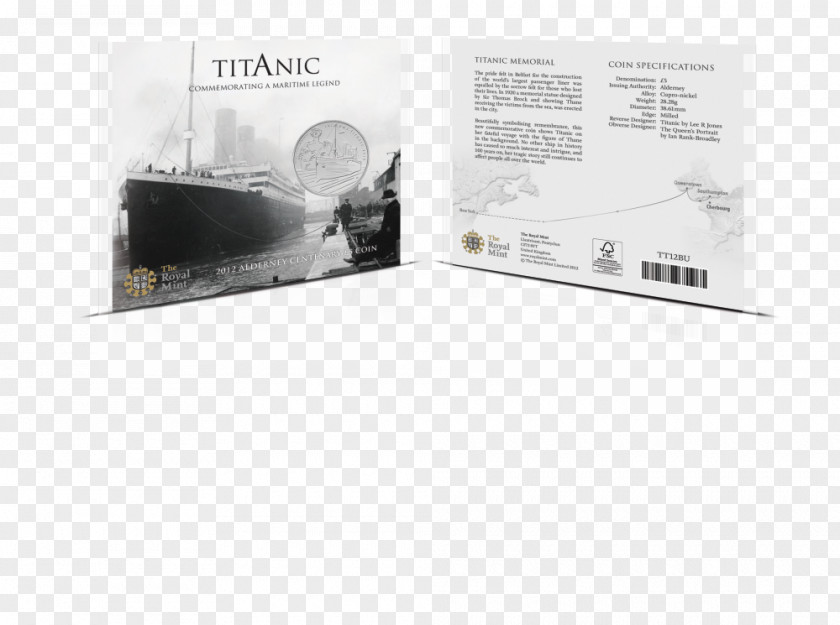 Titanic Royal Mint Coin RMS PNG