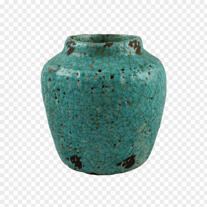 Vase Ceramic Pottery Turquoise Urn PNG