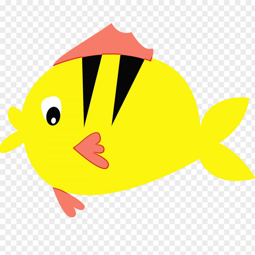 Butterflyfish Fish Yellow Cartoon PNG
