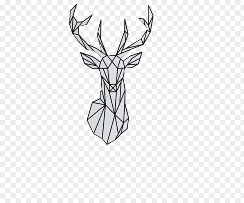Deer Wall Decal Geometry Art PNG