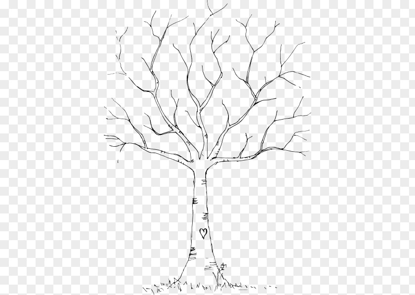 Drawing Tree Fingerprint Guestbook Gift PNG