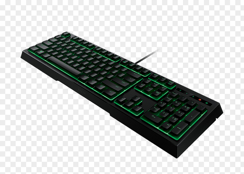 Green Mechanical Keyboard Computer Razer Inc. Membrane Keycap Gaming Keypad PNG