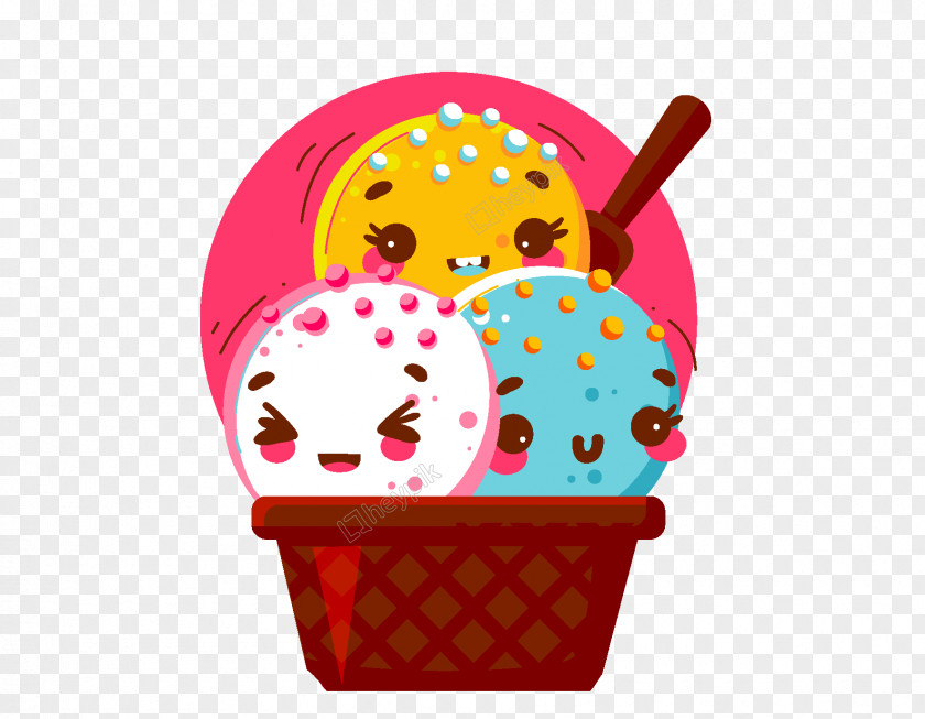 Ice Cream Cones Sundae Neapolitan Cartoon PNG
